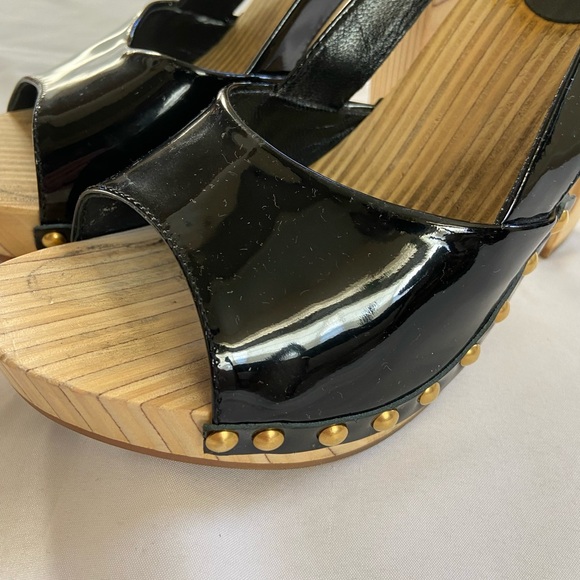 Miu Miu Patent Leather Wood Heels - Picture 6 of 14